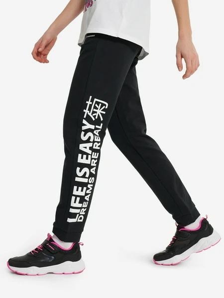 Брюки-джоггеры Demix для девочек, черный, арт. 134511dmx-99