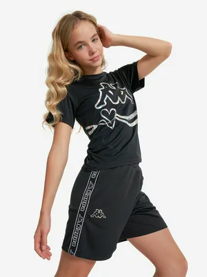 Футболка для девочек Kappa, черный, арт. 137552KAP-99