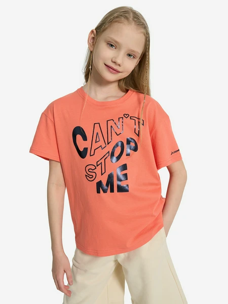Футболка для девочек Demix, оранжевый, арт. 134507dmx-50