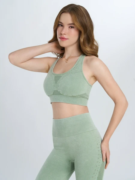 Топ бра спортивный Sensana, зеленый, арт. 22261