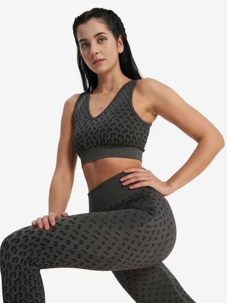 Топ бра спортивный Demix HighFlow Seamless Longline, серый, арт. 22272