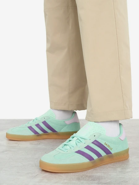 Кеды Adidas Gazelle Indoor, зеленый, арт. jq0192a01-.