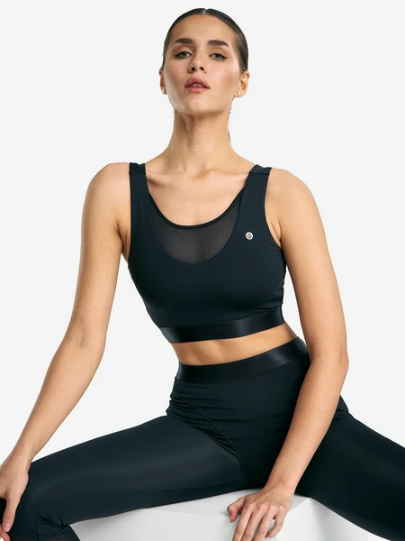 Топ бра спортивный Sensana GlamMove, черный, арт. 132987s7w-99