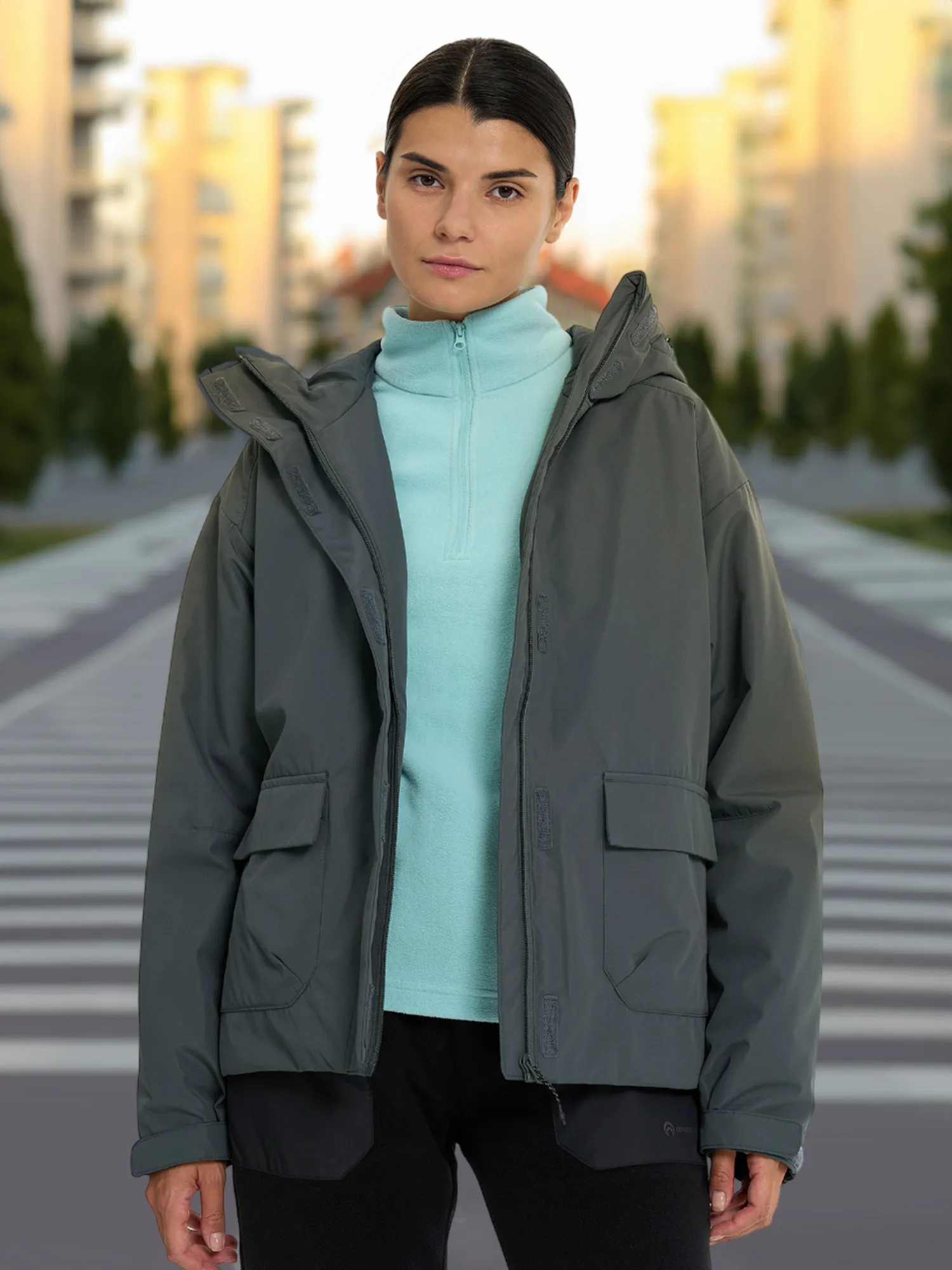 Куртка утепленная женская Northland, серый, арт. 130609n16-91