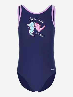 Купальник слитный для девочек Joss, синий, арт. 110927JSS-ML