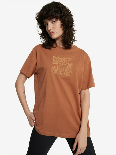 Футболка оверсайз FILA, коричневый, арт. 22662