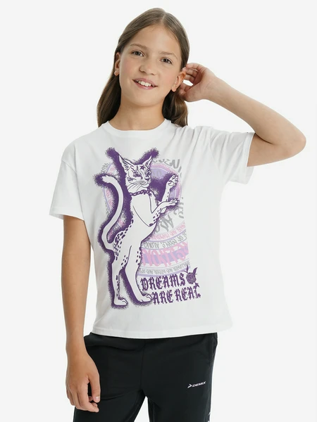 Футболка для девочек Demix, белый, арт. 22722