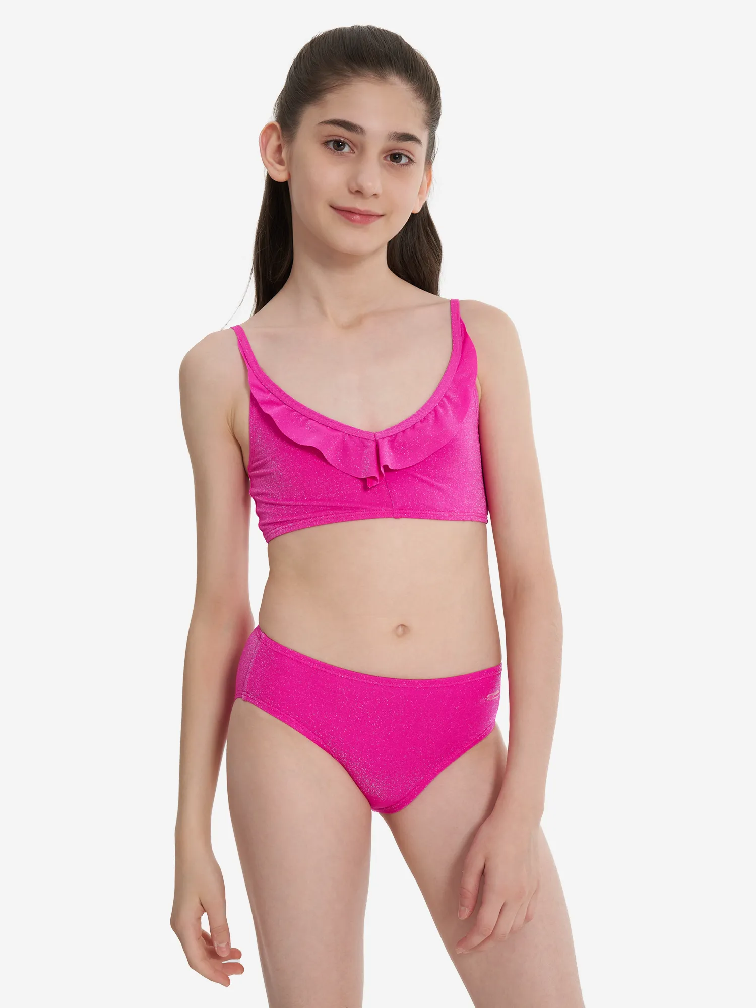 Купальник раздельный для девочек Joss, розовый, арт. 127053jss-82