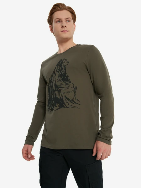 Лонгслив мужской Outventure, коричневый, арт. 140538out-t4