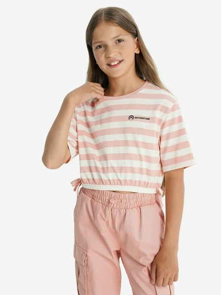 Футболка для девочек Outventure, розовый, арт. 134767out-k2