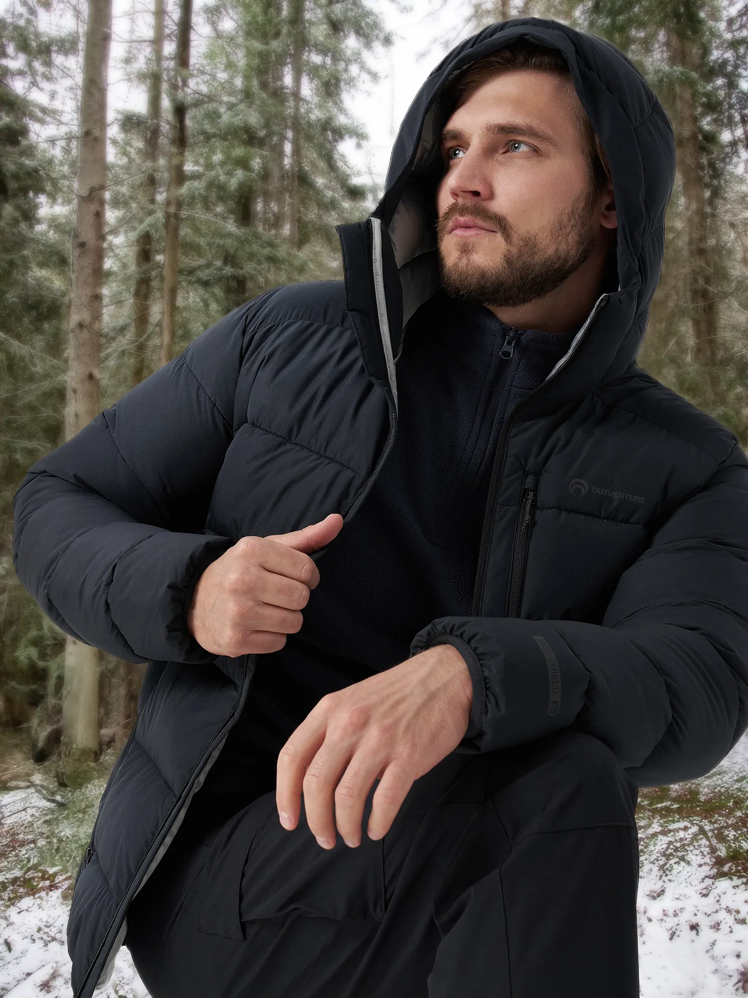 Пуховик Outventure, черный, арт. 129889out-99
