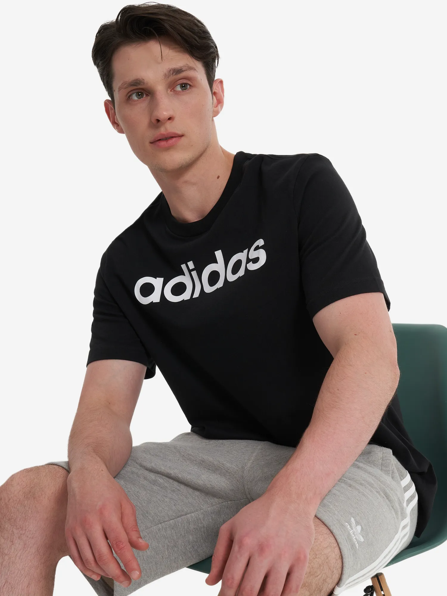 Футболка мужская adidas Lin, черный, арт. ic9274a01-.