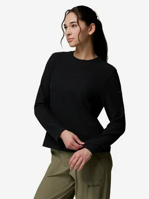 Лонгслив женский Columbia Brea Falls Grid Crew Ls, черный, арт. 2135751CLB-010