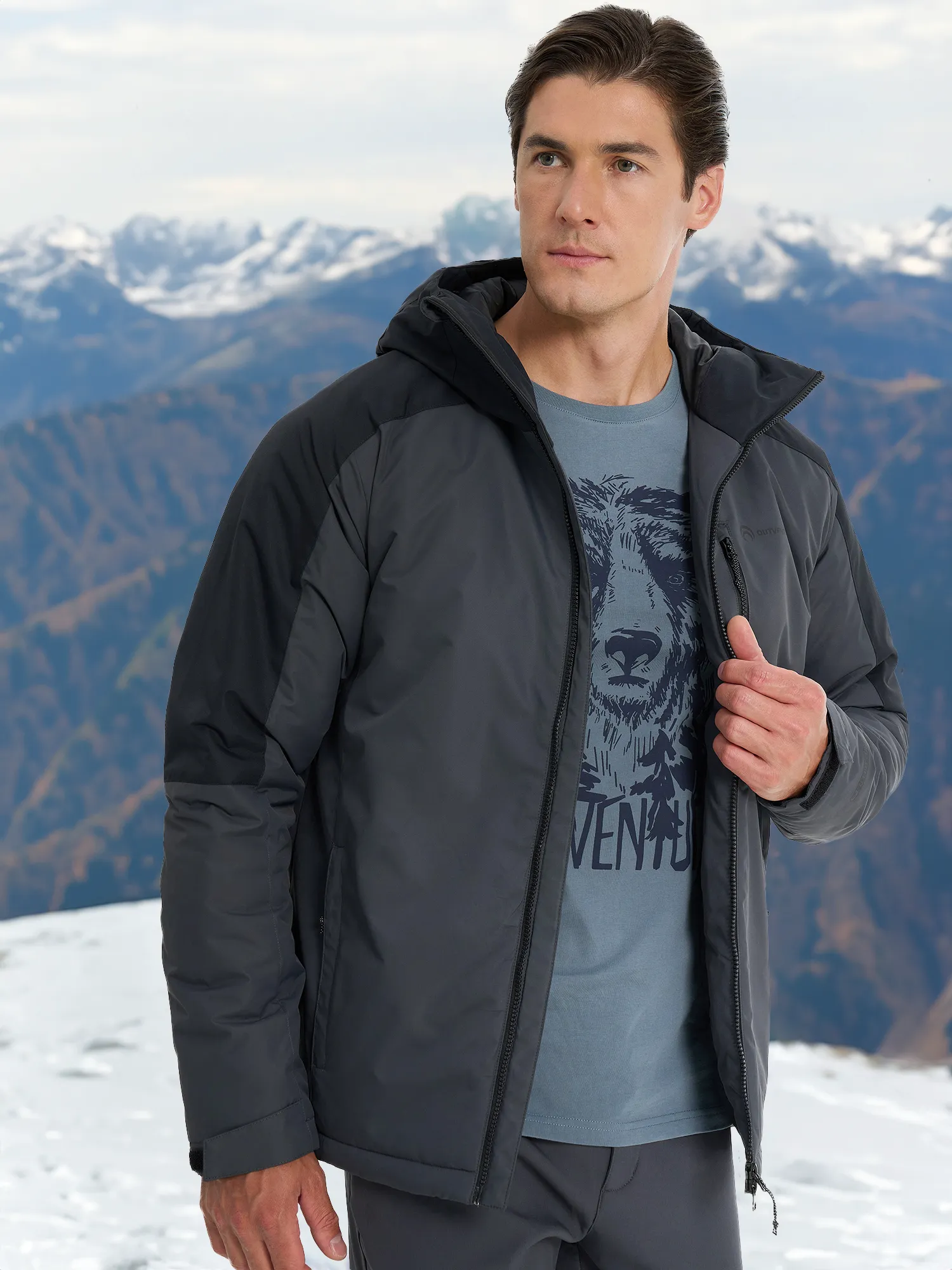 Куртка утепленная мужская Outventure, серый, арт. 129933out-ab