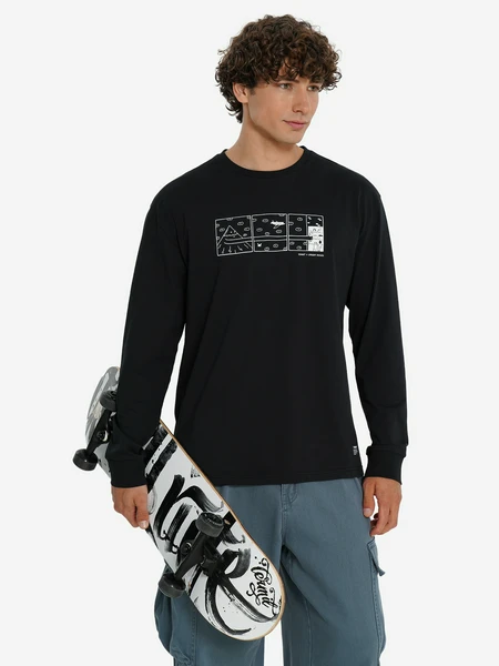 Лонгслив мужской Termit x Spooky Potato, черный, арт. 23146