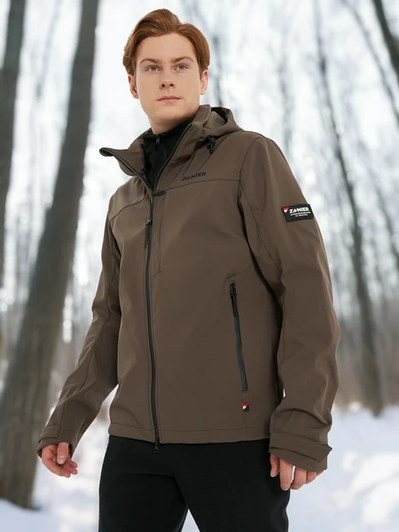 Куртка софтшелл мужская Zanier, коричневый, арт. 23186