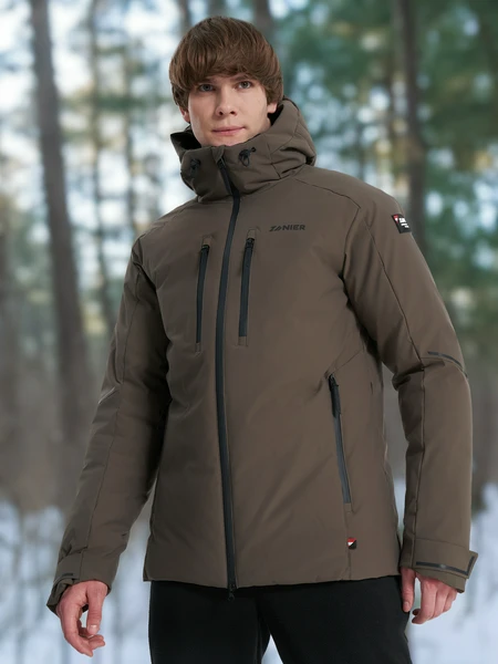 Пуховик мужской Zanier, коричневый, арт. 137464z08-t3