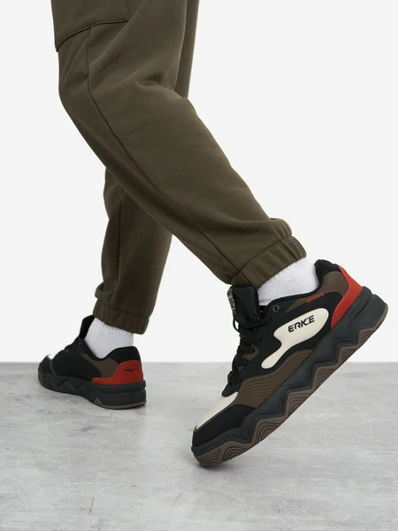 Кеды утепленные мужские Erke Skateboard, черный, арт. 23319