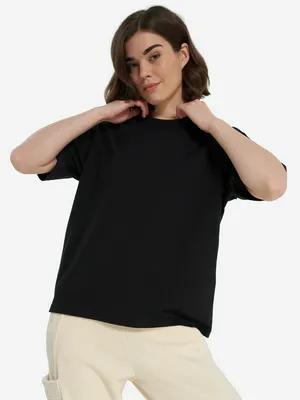 Футболка женская оверсайз, черный, арт. JD3081A01