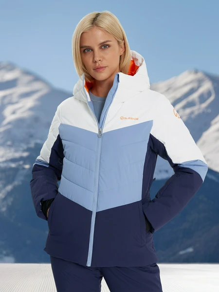 Пуховик женский Glissade, синий, арт. 138684gsd-mq