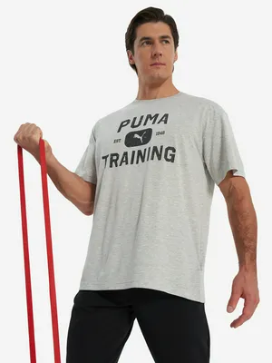 Футболка мужская PUMA Graphics Train Logo Relaxed, серый, арт. 526568P0P-04