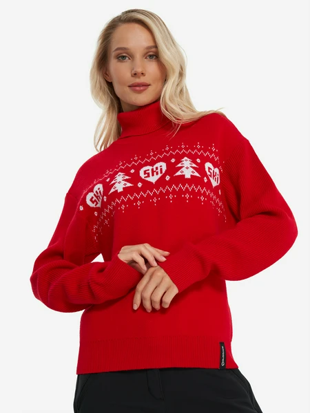 Свитер женский Glissade, красный, арт. 138784gsd-hw