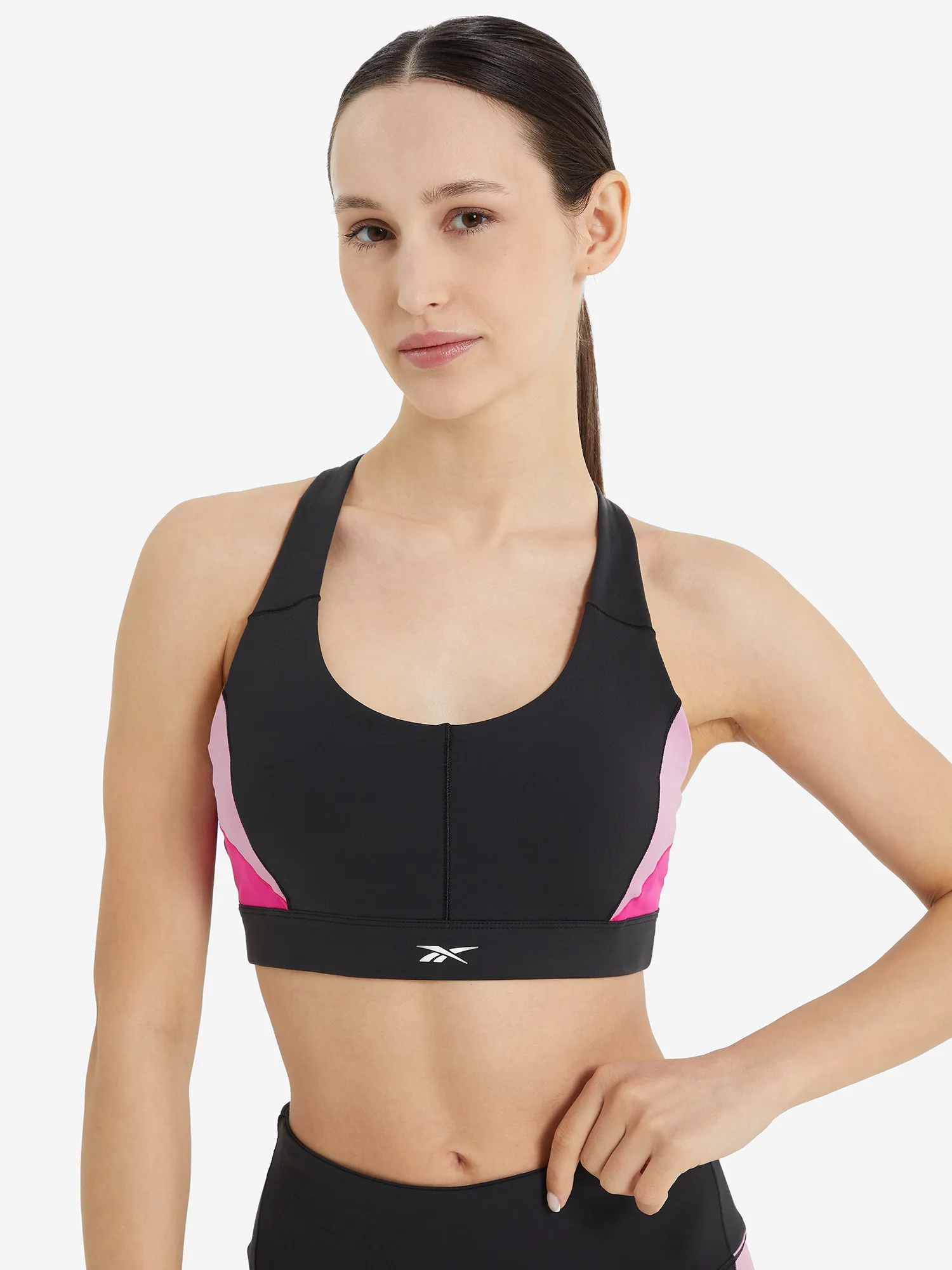 Топ бра спортивный Reebok Lux Racer, черный, арт. 100076161r00-.