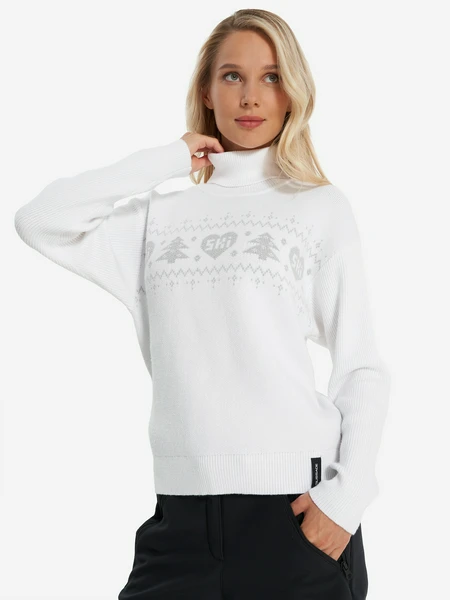 Свитер женский Glissade, белый, арт. 138784gsd-wa