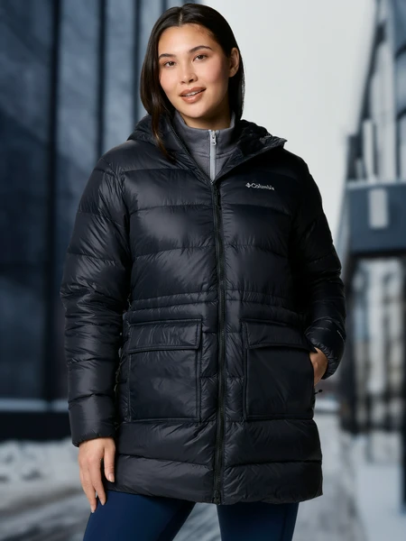 Пуховик женский Columbia Harmony Falls Mid Down Jacket, черный, арт. 2085341clb-010