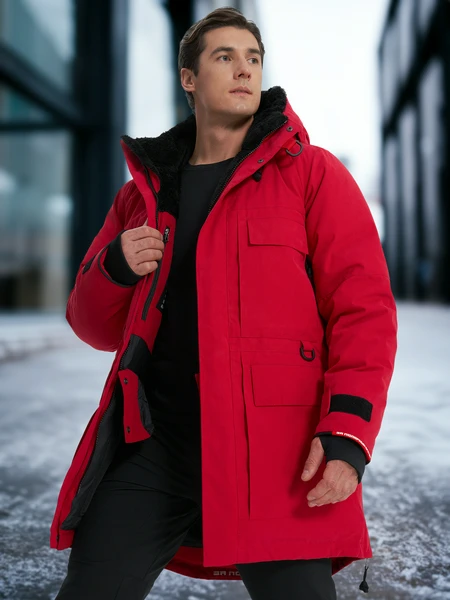 Пуховик Bask Taimyr V4, красный, арт. 21224bsk-9205