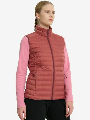 Жилет пуховый женский Jack Wolfskin Pilvi, красный, арт. 1207771J01-J0127