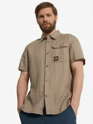 Рубашка с коротким рукавом Cordillero, коричневый, арт. 24060