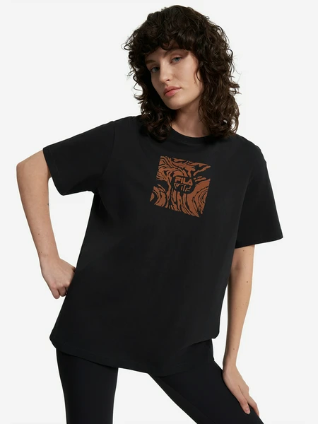 Футболка женская оверсайз FILA, черный, арт. 24076