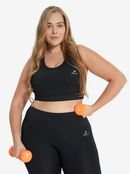 Топ бра спортивный Demix ActiveMove Gym Plus Size, черный, арт. 133018dmx-99