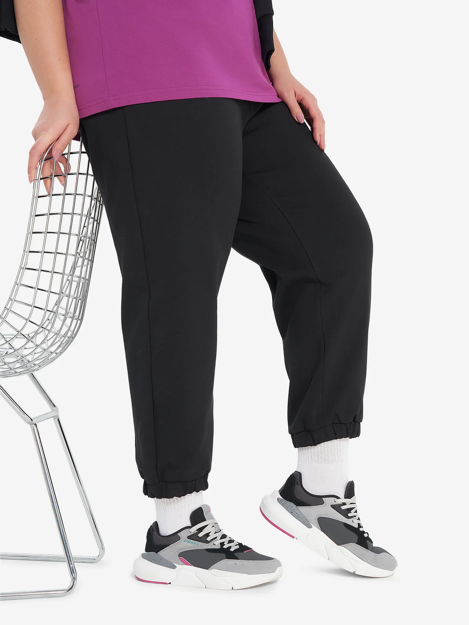 Брюки женские оверсайз Demix Plus Size, черный, арт. 127766dmx-99