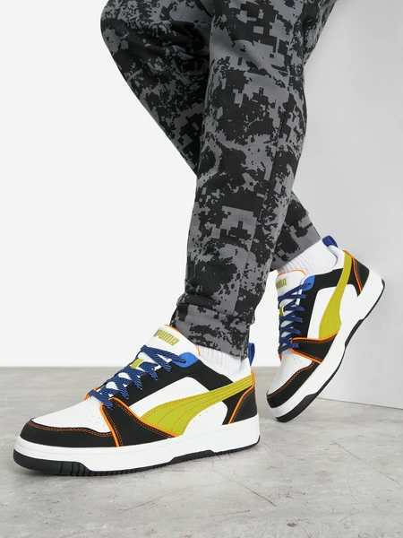 Кеды PUMA Rebound V6 Lo Starblitz Jr, белый, арт. 400589p0p-02