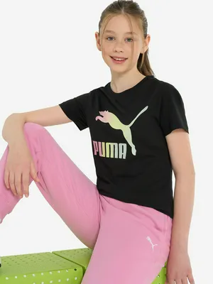 Футболка PUMA Classic Shiny Color Logo, черный, арт. 628014P0P-01
