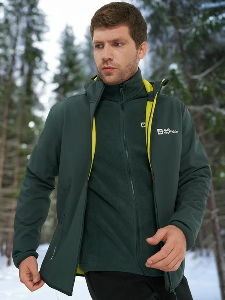 Куртка софтшелл мужская Jack Wolfskin Bornberg, зеленый, арт. 1307471j01-t0138