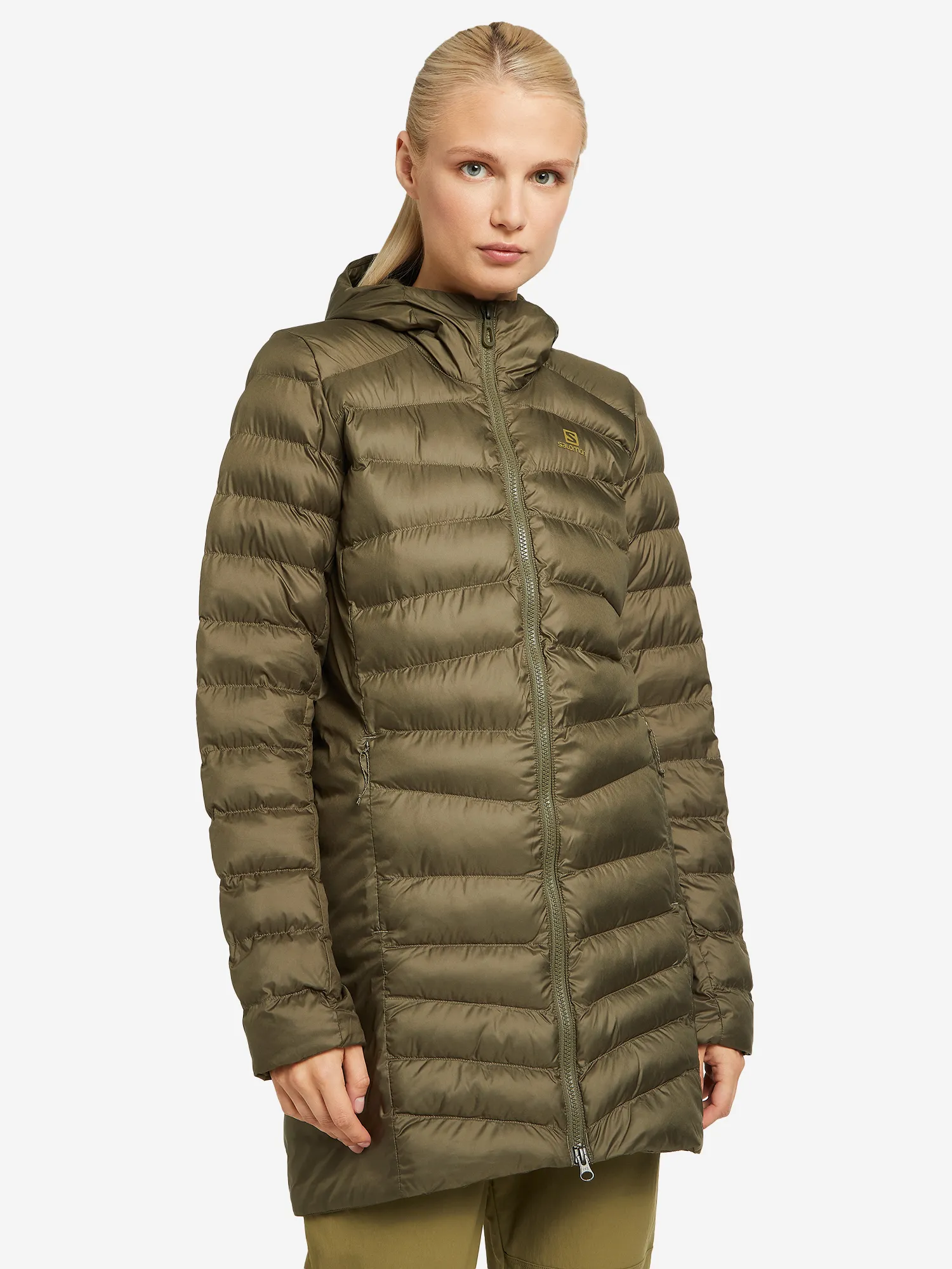 Пуховик Salomon Sight Storm, зеленый, арт. lc1582000s03-.