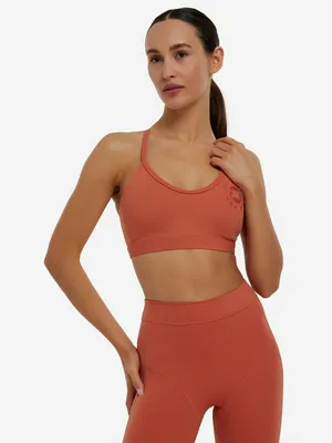 Топ бра спортивный Gymshark Twins, оранжевый, арт. 24267