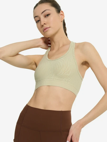 Топ бра спортивный Li-Ning, бежевый, арт. aubu016-1fl1o-.