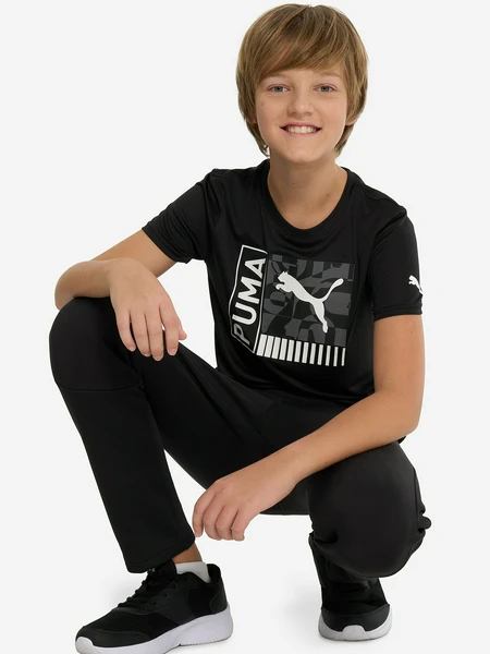 Футболка для мальчиков PUMA Fit, черный, арт. 681913p0p-01