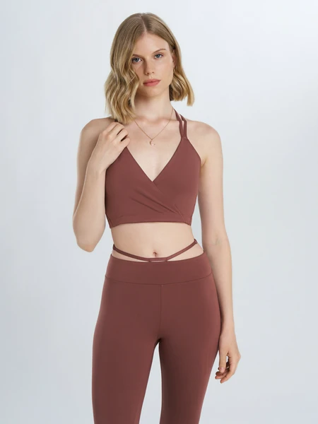 Топ бра спортивный Sensana, коричневый, арт. 24320