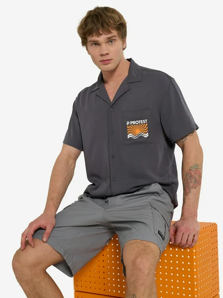 Рубашка с коротким рукавом мужская Protest, серый, арт. 135020pr0-93