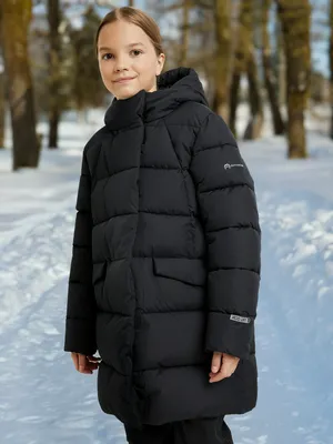 Пуховик для девочек Outventure, черный, арт. 124512OUT-99