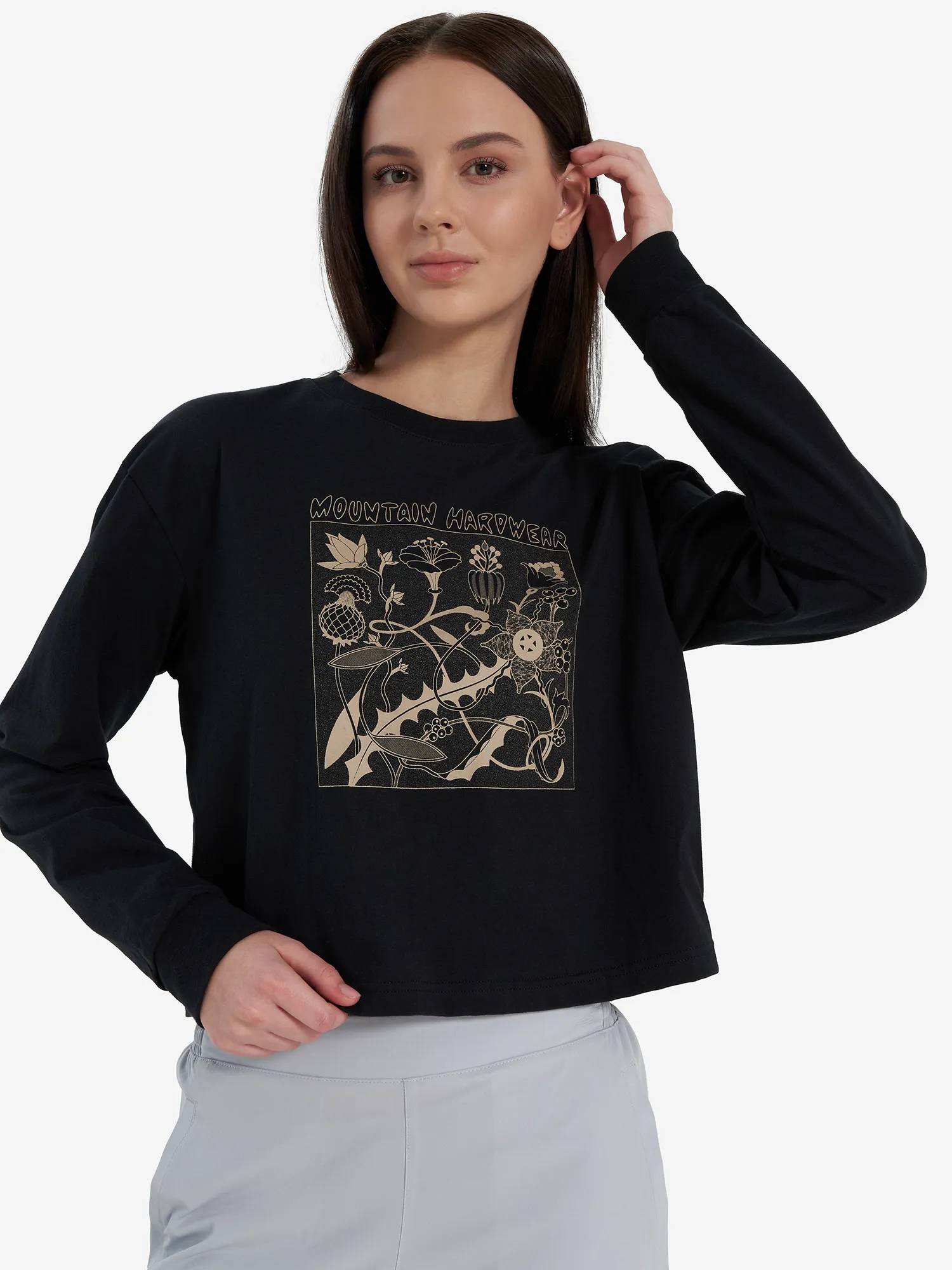 Лонгслив Mountain Hardwear Wild Flowers, черный, арт. 2079951mhw-010