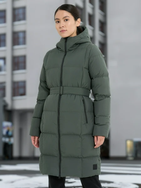 Пальто пуховое женское Jack Wolfskin Frozen Lake, зеленый, арт. 1206132j01-4136