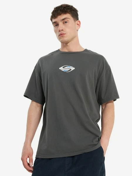 Футболка мужская оверсайз Quiksilver Global Heat, серый, арт. 24468