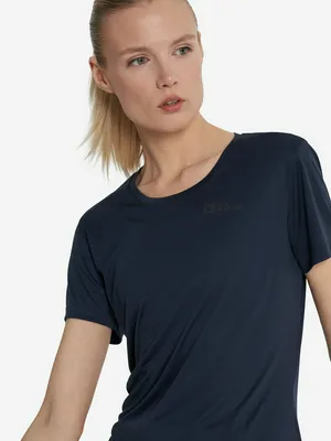 Футболка женская Jack Wolfskin Tech, синий, арт. 1807122J01-1010