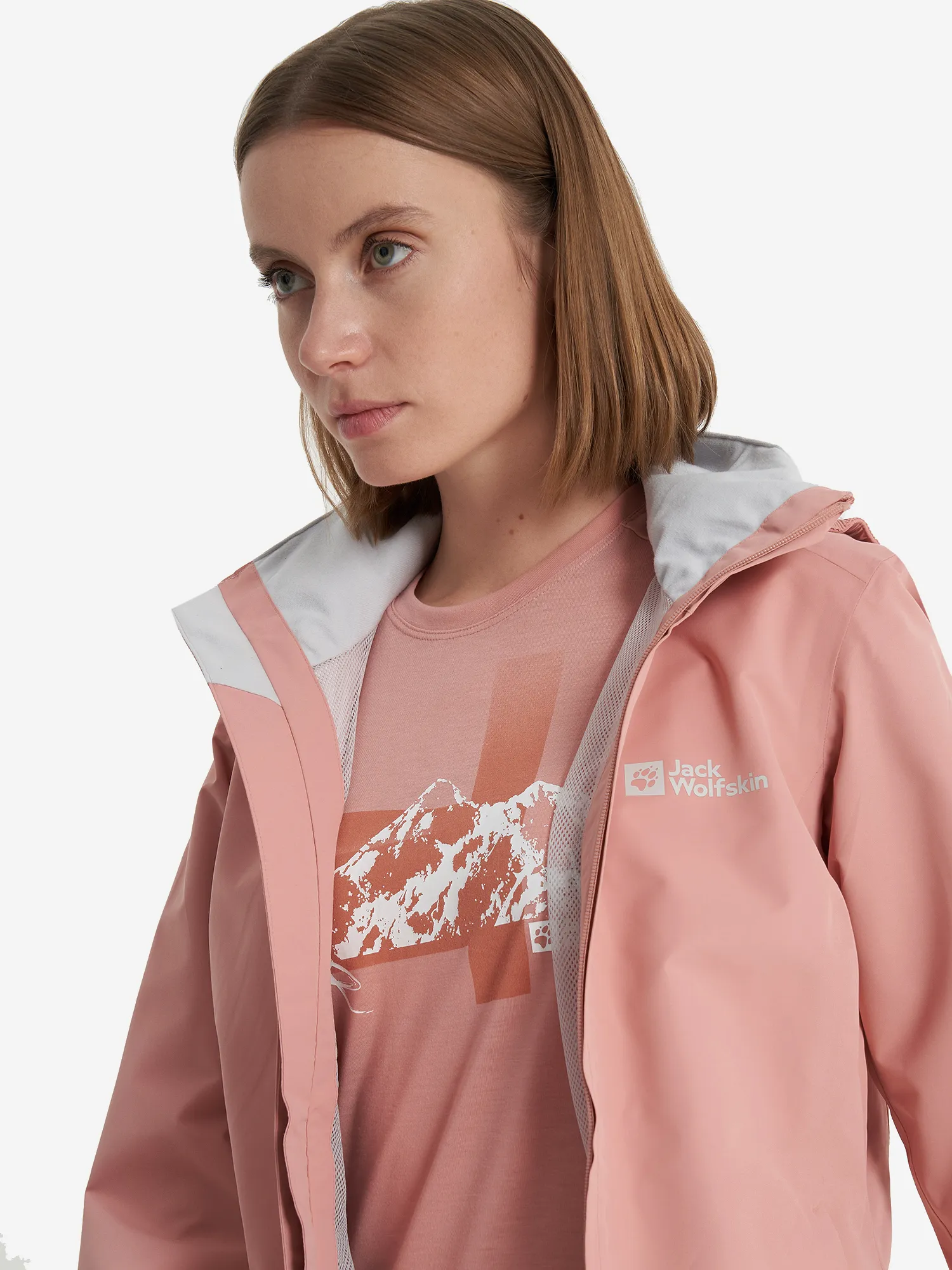 Куртка мембранная Jack Wolfskin Stormy Point, розовый, арт. 1111202j01-2919